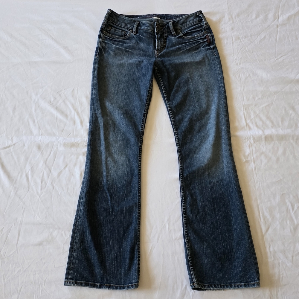 Silver Bootcut Toni Jeans Lowrise Whiskering Western Glove Works